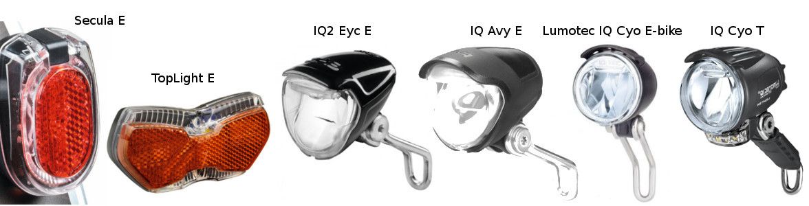 Phares avant et arrière pour vélo électrique