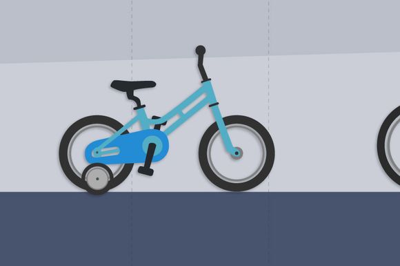 Différents vélos sur l'âge et la taille de l'enfant