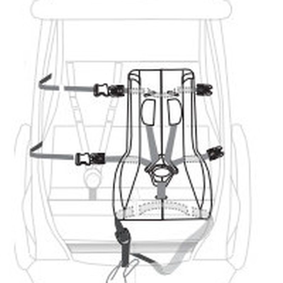 Schéma de sangles pour siège dans remorque