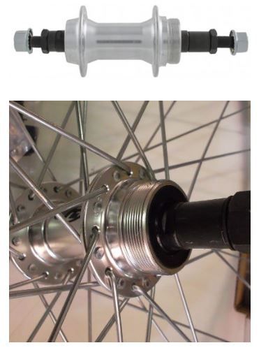 axe roue velo avec roue libre