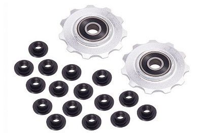 Galets de tension et galets de guidage sur une dérailleur arrière