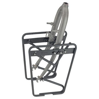 porte bagages low rider sur fourche de velo