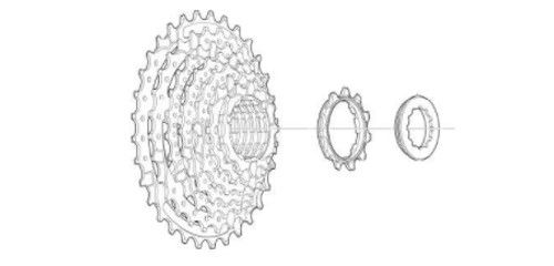 Image des différents éléments d'une cassette