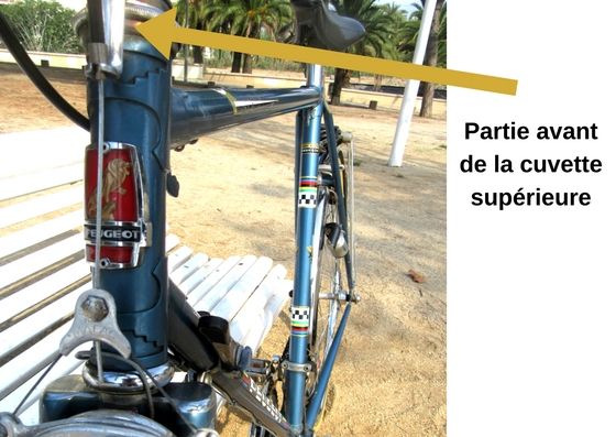 Cuvette superieure de direction velo
