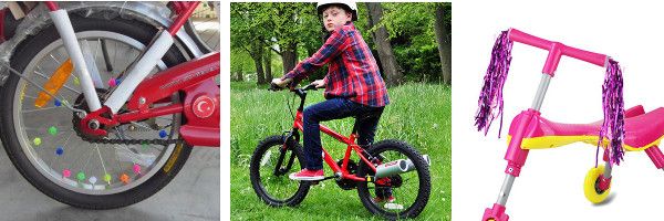 Accessoires vélo enfant colorés