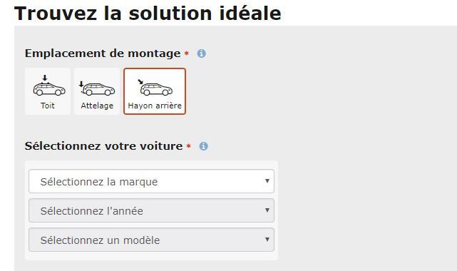 Configurateur porte velo Thule