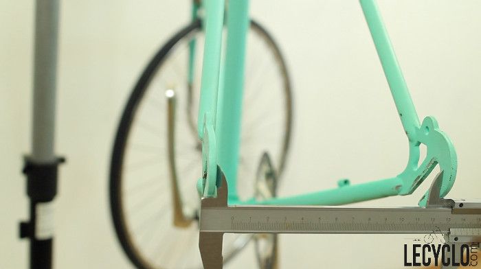 mesurer ligne de chaine arriere et pattes du cadre de velo