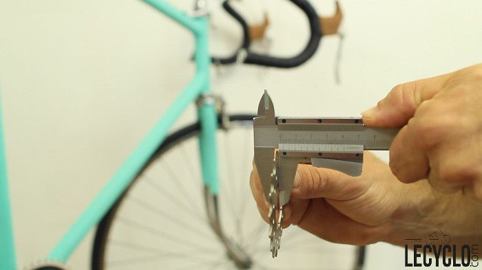 mesure epaisseur pignon velo