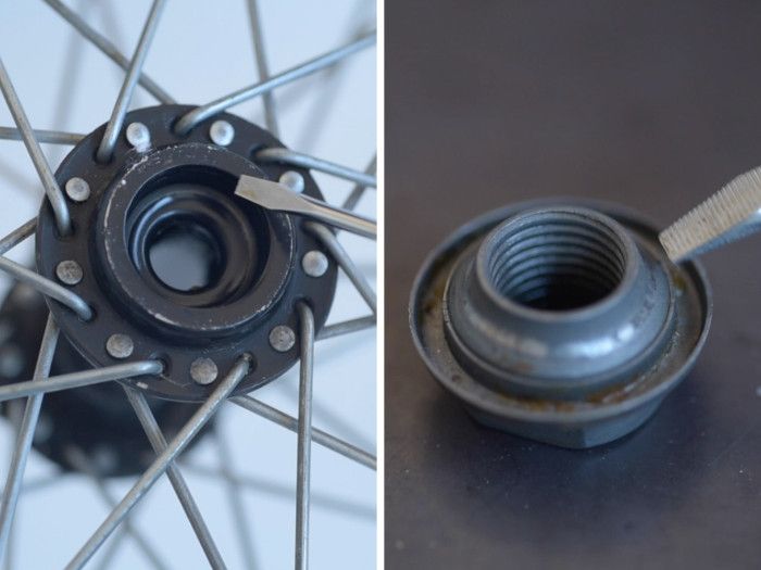 surfaces de roulement du moyeu velo