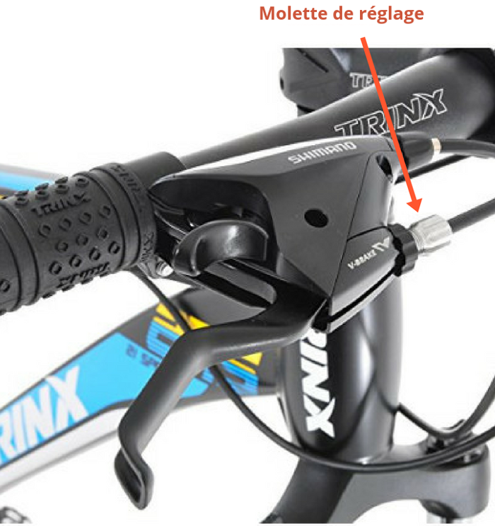 Molette de reglage du levier de frein velo