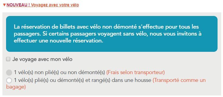 comment reserver un billet de tgv avec mon velo