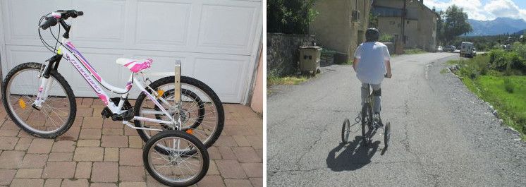 Petites roues stabilisatrices vélo enfant et adulte: choix et montage