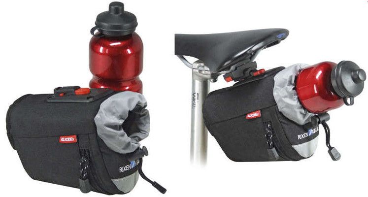 sacoche velo selle avec support gourde