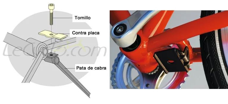 Pata de cabra en pedalier