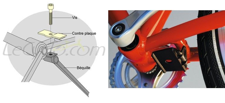 Installer une béquille sur vélo