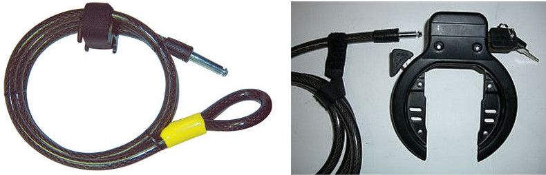 Cable pour antivol fixe pour sécurité velo