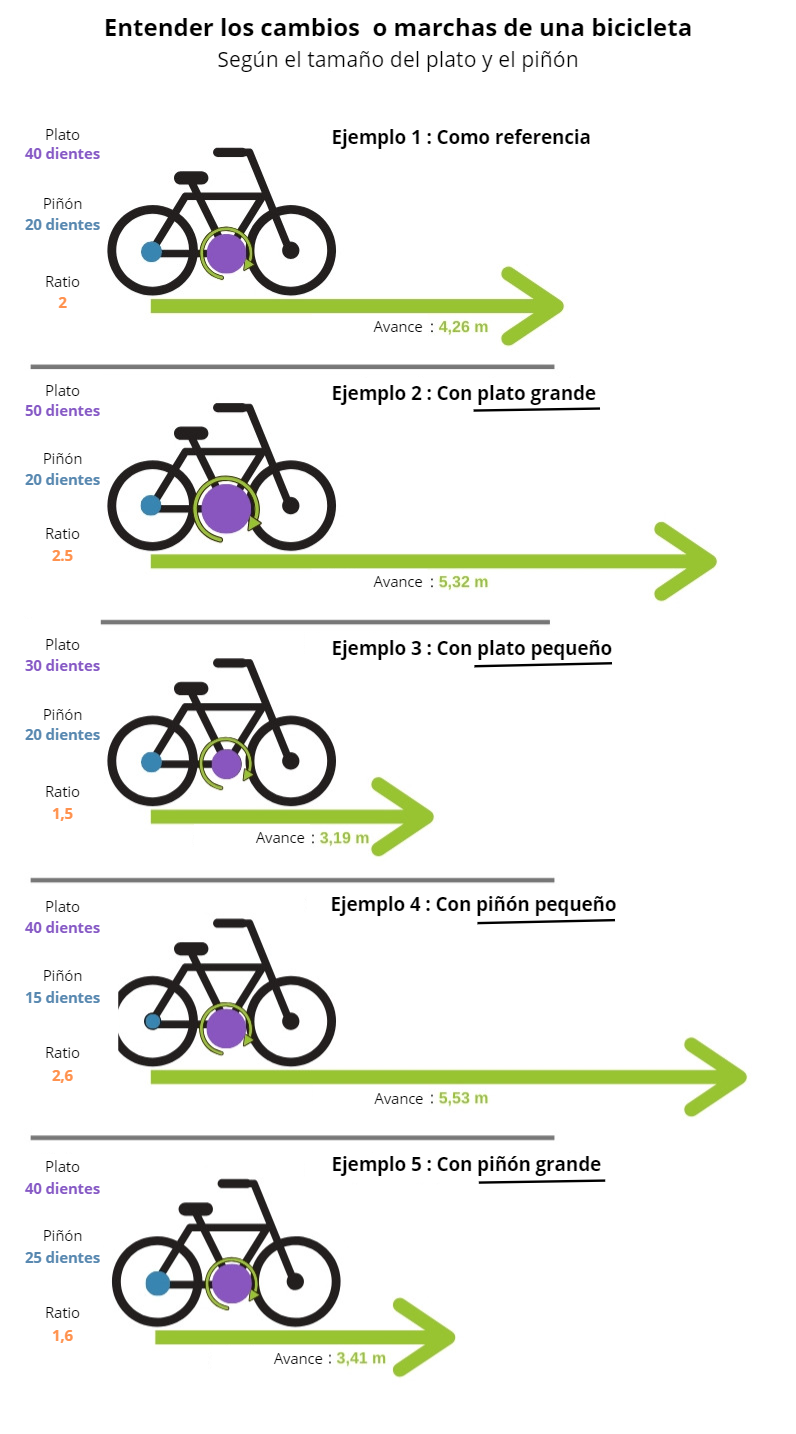 Cambio discount piñon bicicleta