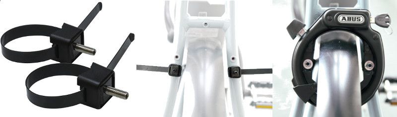 Bandes de serrage pour antivol de cadre abus