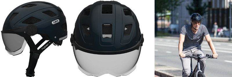 casque cycliste avec visiere teintee Abus