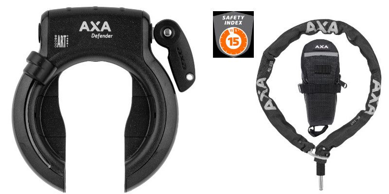 Antivol de cadre avec chaine Axa