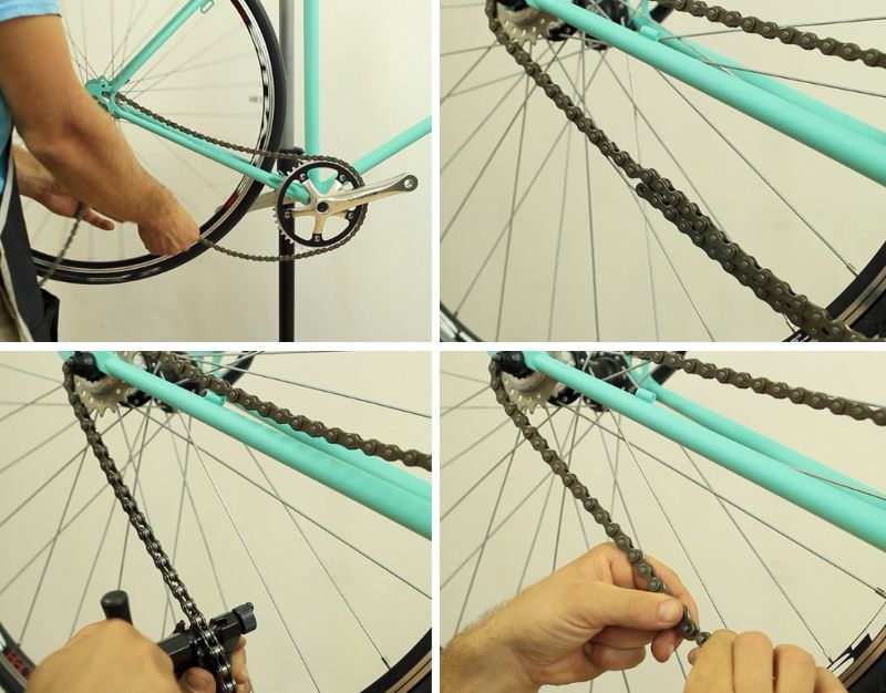 installation chaine sur velo single speed