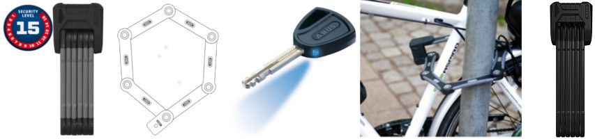 Antivol vélo U pliant Bordo abus