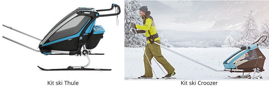 kit ski pour remorque enfant velo