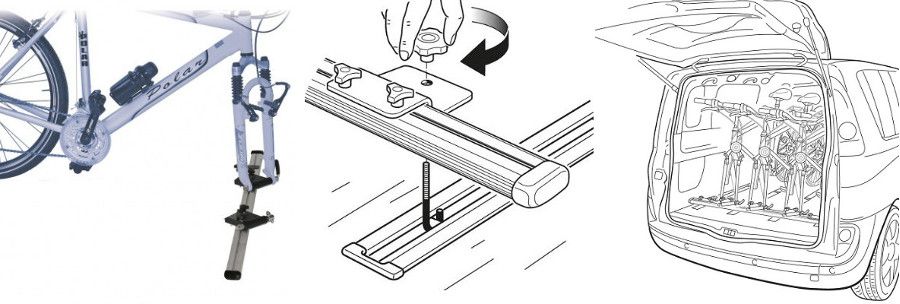 Porte-vélo dans coffre de voiture Genova Peruzzo
