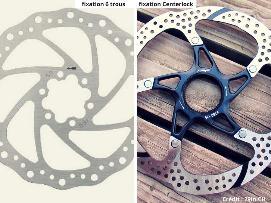 fixation 6 trous fixation centerlock pour frein vélo à disque