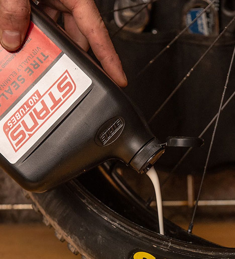 Liquide préventif Stan's No tubes en situation