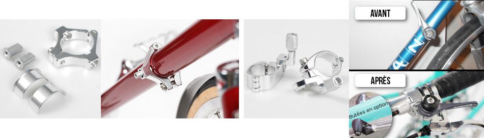 leviers vitesses colliers sur velo