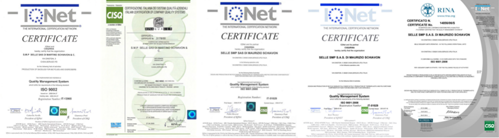 Brevets de certifications qualité pour selles de vélo SMP